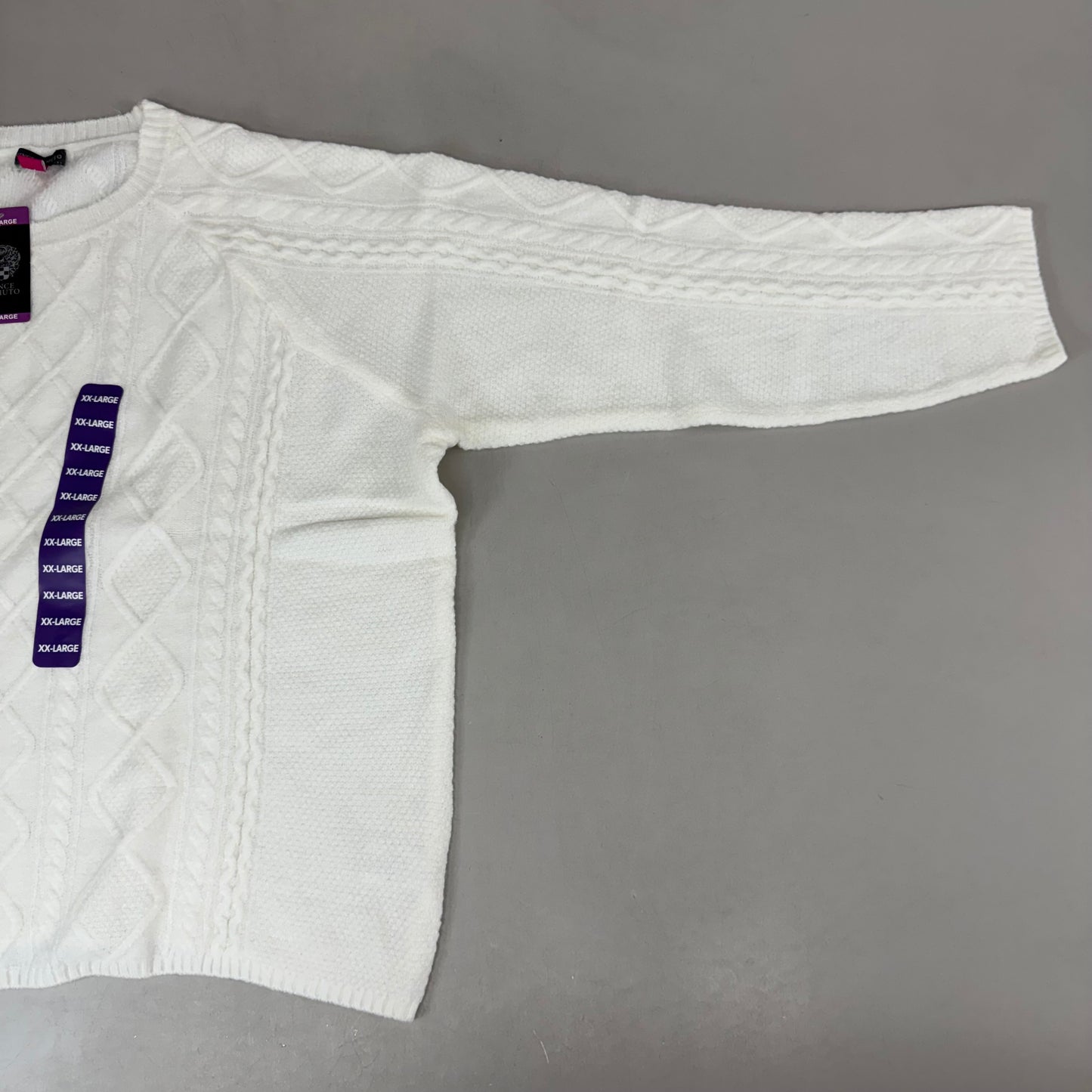 VINCE CAMUTO Cable Knit Sweater Women's Sz-XXL Antique White SC2895