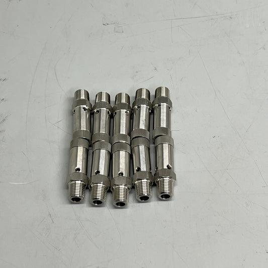 DERNORD (10 Pack) Long Pressure Relief Valve 2.5" by .5" by .5" Silver 45825