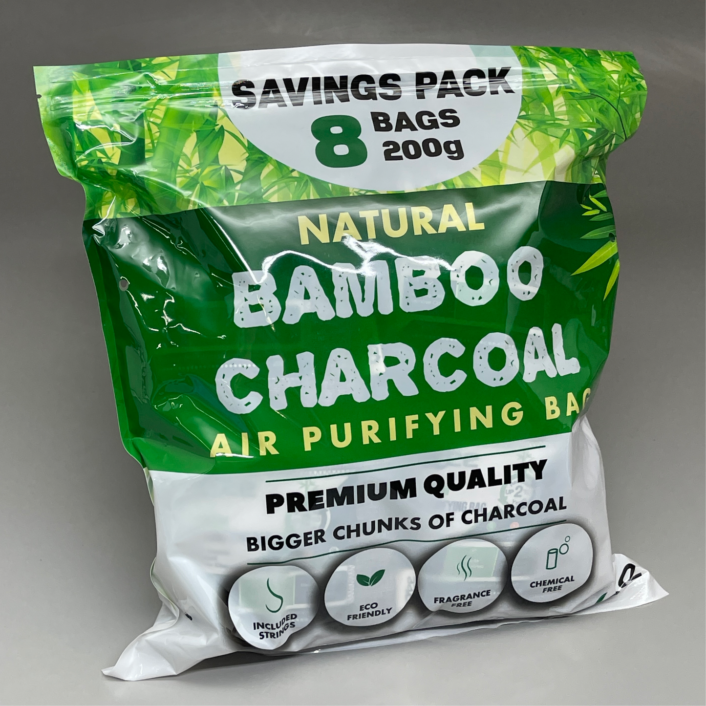 VZEE Bamboo Charcoal Air-Purifying Bag Odor-Eliminator 8 Purifiers Per Bag