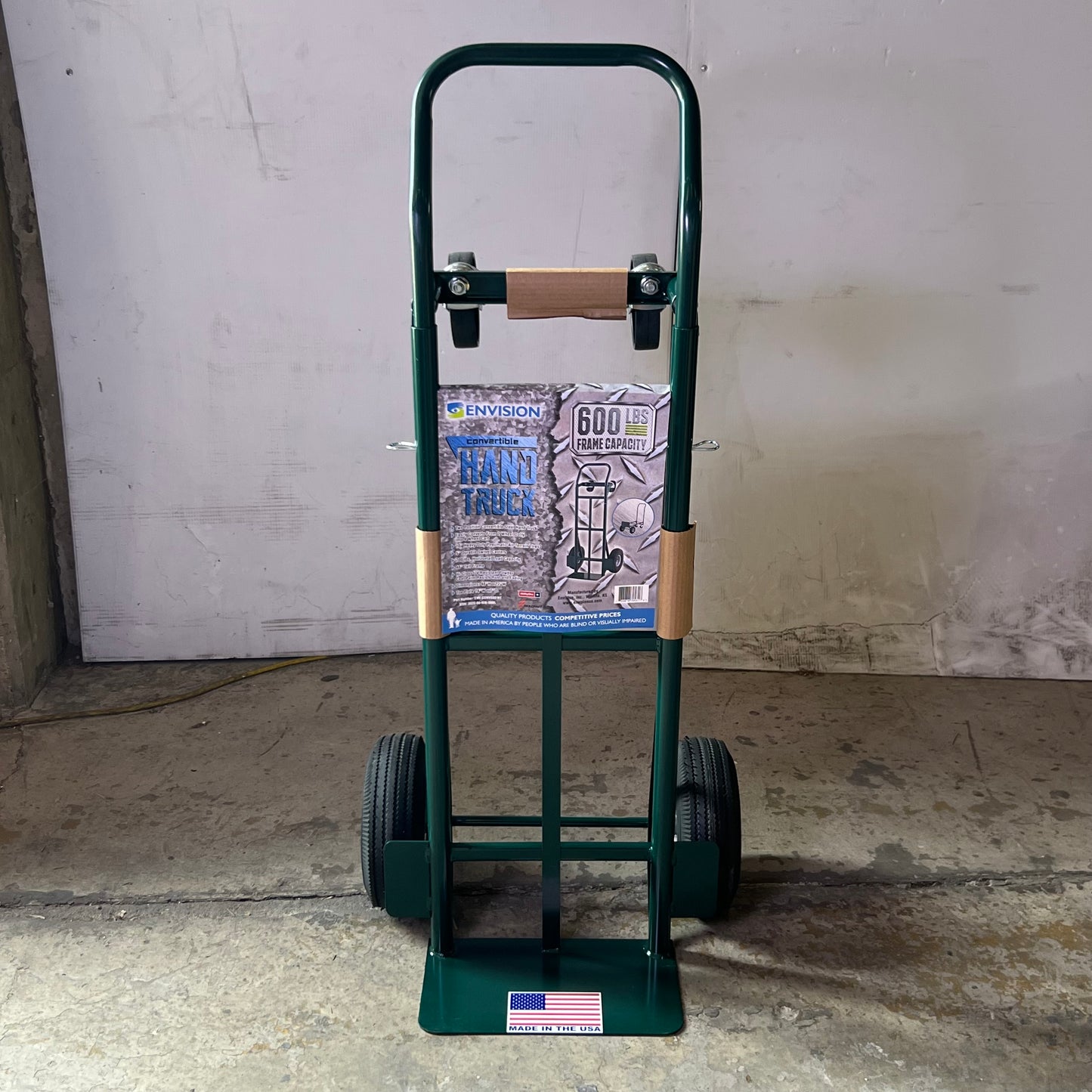 ENVISION Convertible Steel Hand Truck & 4-Wheel Cart 600/700lbs Capacity MV-CONV600-HT