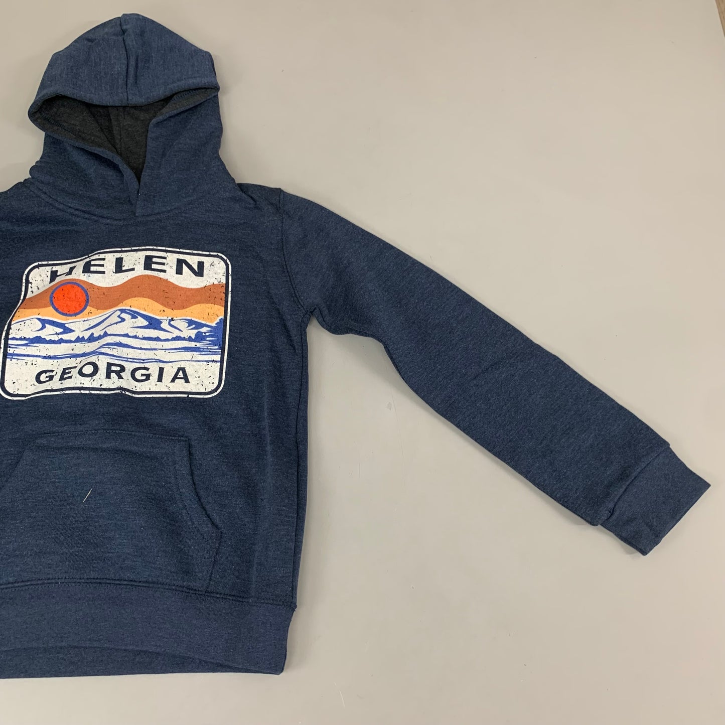 LONEROCK Helen Georgia Pull Over Hoodie Youth Medium Indigo Heather