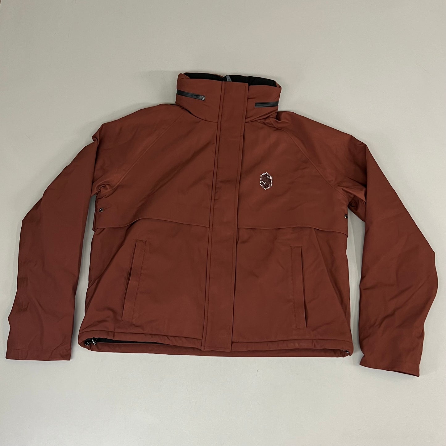 SAMSHIELD Lina Equestrian Winter Rain Coat Waterproof Women's Sz S Chestnut