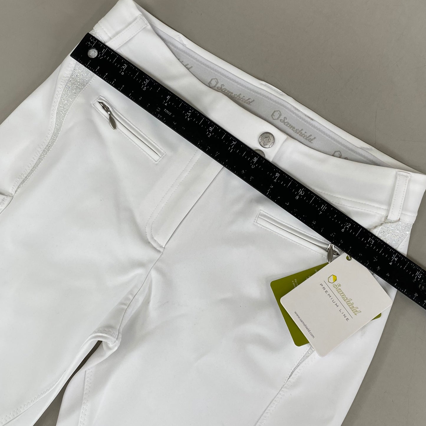 SAMSHIELD Omega Horse Riding Pants Women's Sz US 26, UK 8, FR 36 White (New Other)