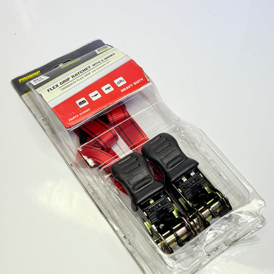 PROGRIP 6 ft X 1 in Flex Grip Ratchet W/ S Hooks, Heavy Duty, 312620 Red