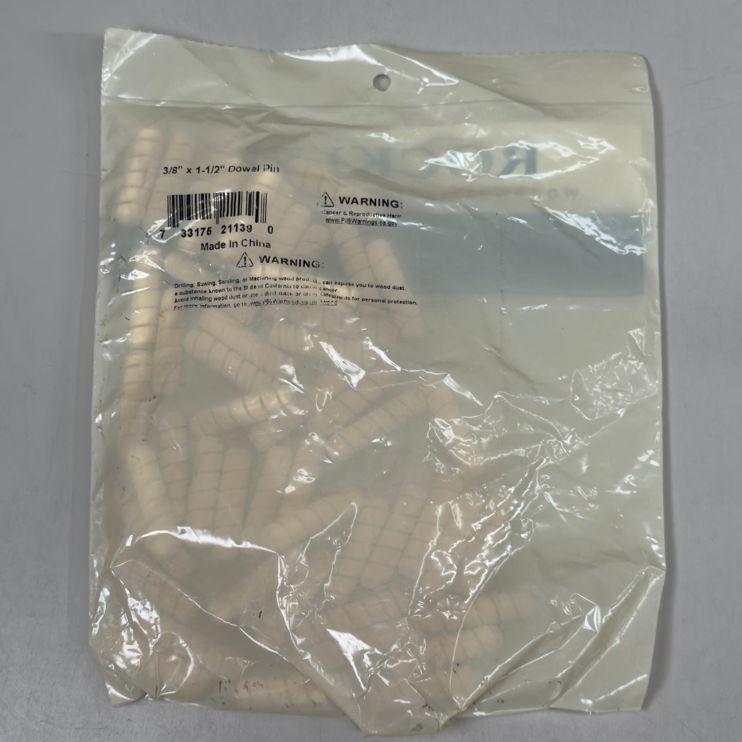 ROCKLER (4 PACK, 200 DOWELS TOTAL) Spiral Dowel Pins 3/8" x 1-1/2" Light Tan