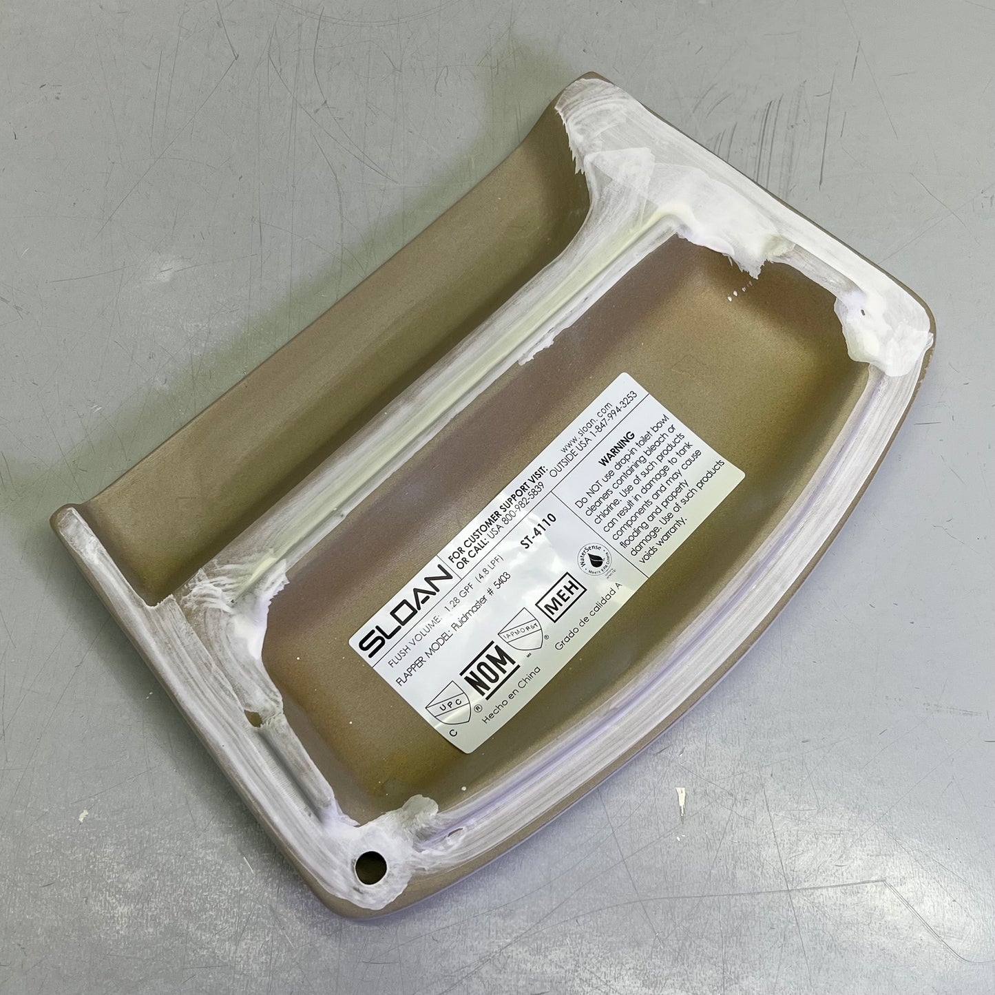 SLOAN Rough-In Toilet Tank W/ RH Trip Lever 1.28 GPF - 12" White 2104110 ST4110