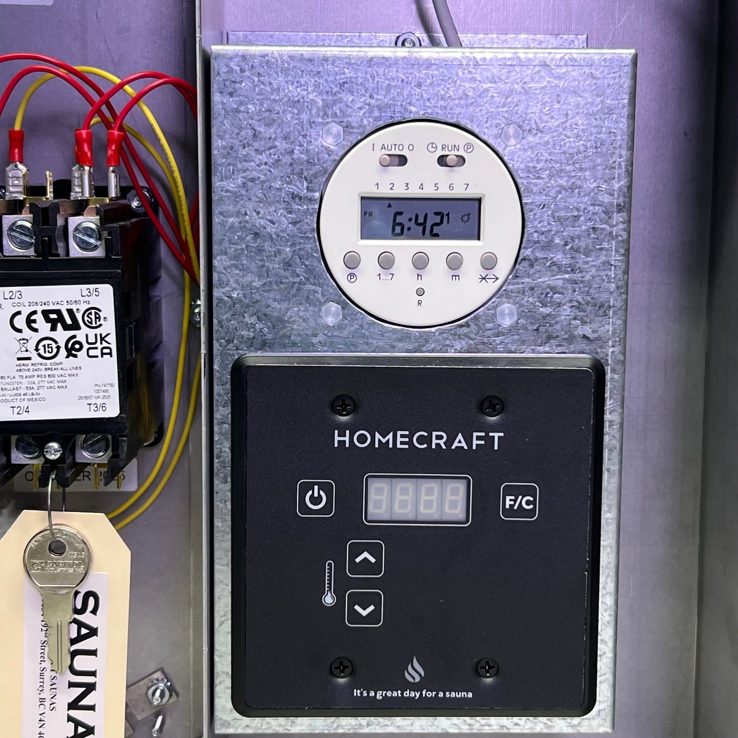 HOMECRAFT Digital Sauna Control Operating 208/240V 75 AMP TKE-24-D
