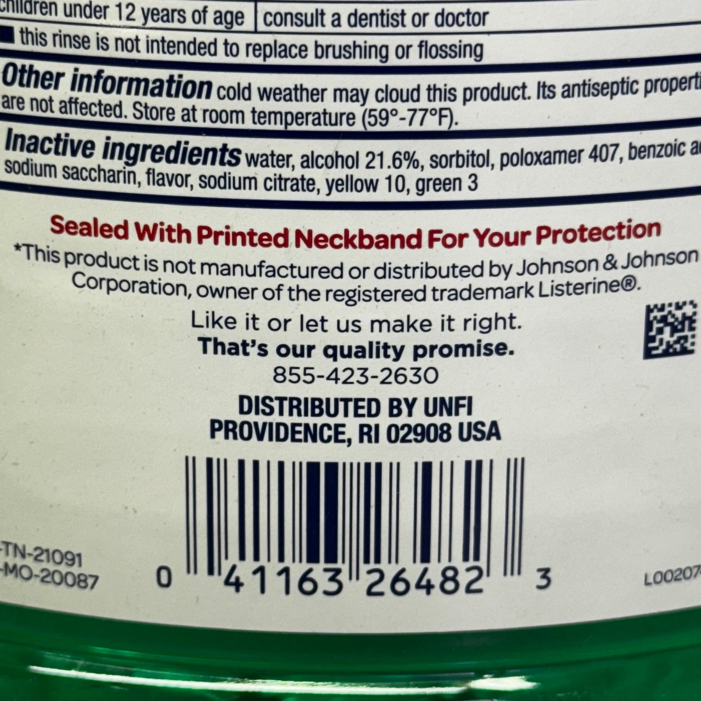 EQUALINE (6 PACK) Antiseptic Mouthrinse Spring Mint 1.5 L/50.7 fl oz BB 03/27