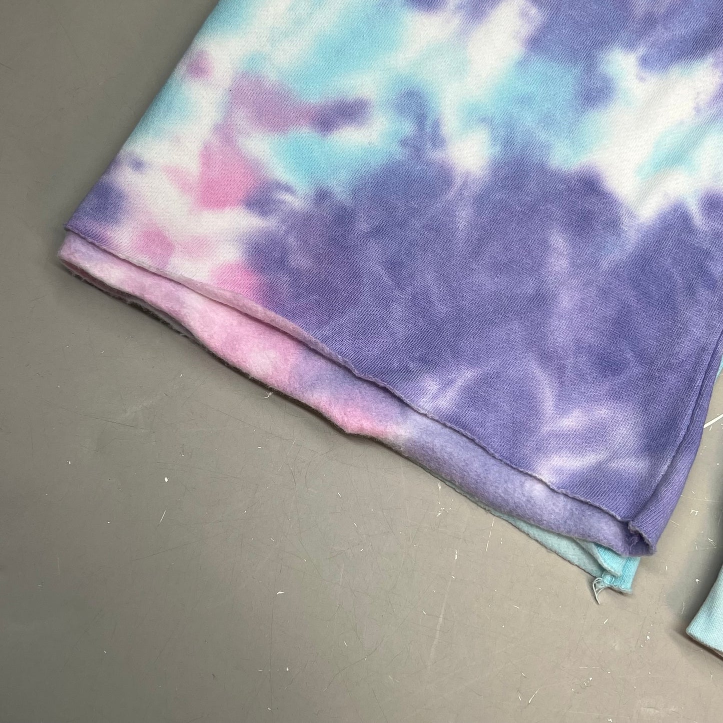 COLORTONE Sweat Shirt Crop Top Tie Dye Hoodie Women's Sz M Cotton Candy 8333