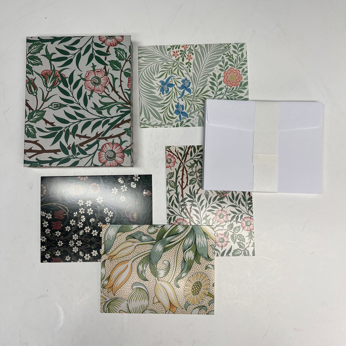 POMEGRANATE (2 PACK, 16 EACH) William Morris Notecards W/ Envelopes 4x5" KB008