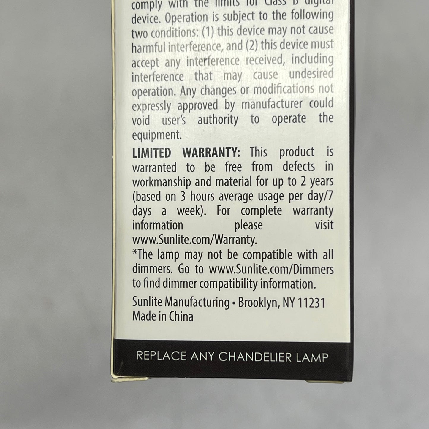 SUNLITE (4 PACK) Filament Light Bulb Chandelier 120 V E12 Warm White 81337