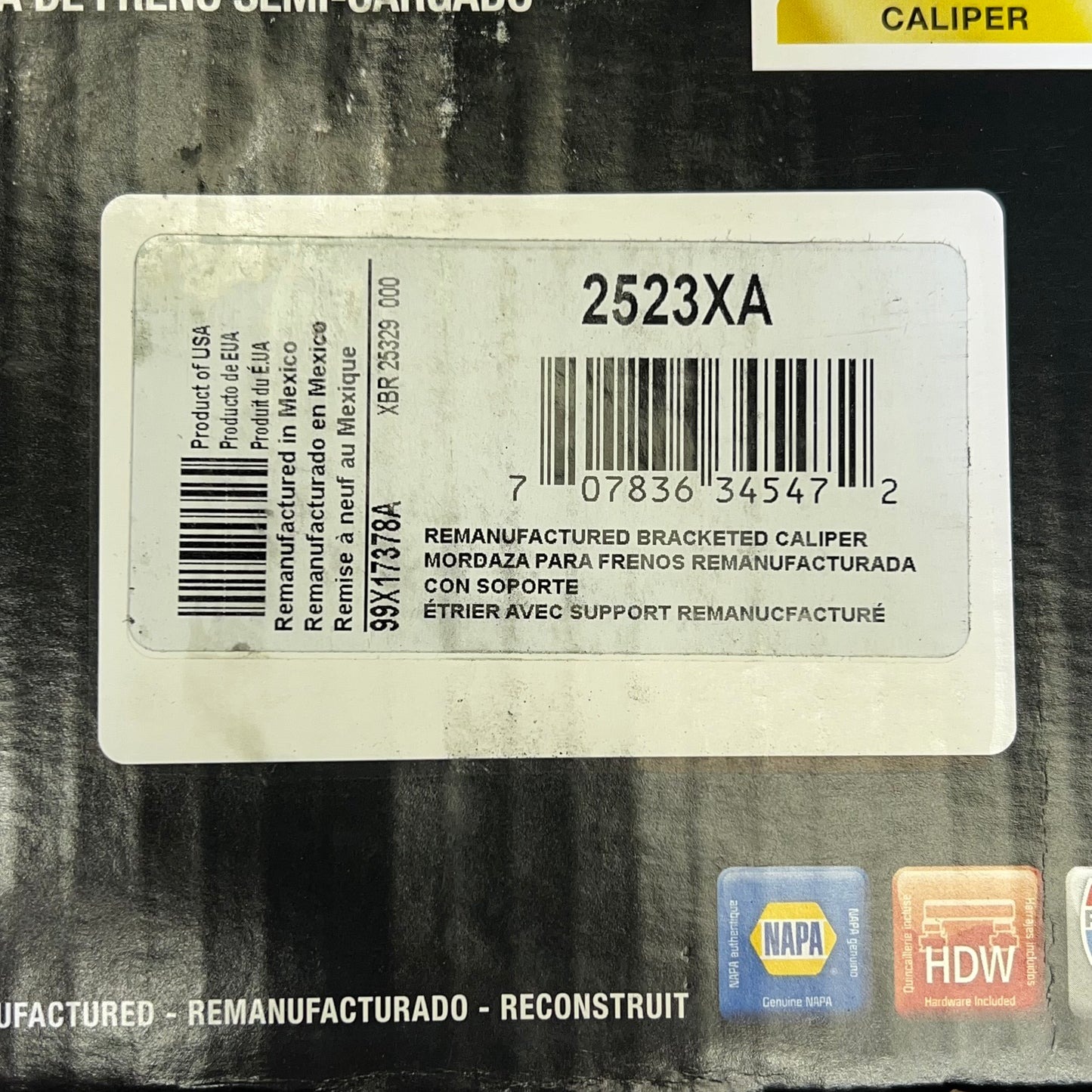 NAPA Adaptive One Brake Caliper Single Piston For Cadillac, Chevrolet Etc 2523XA