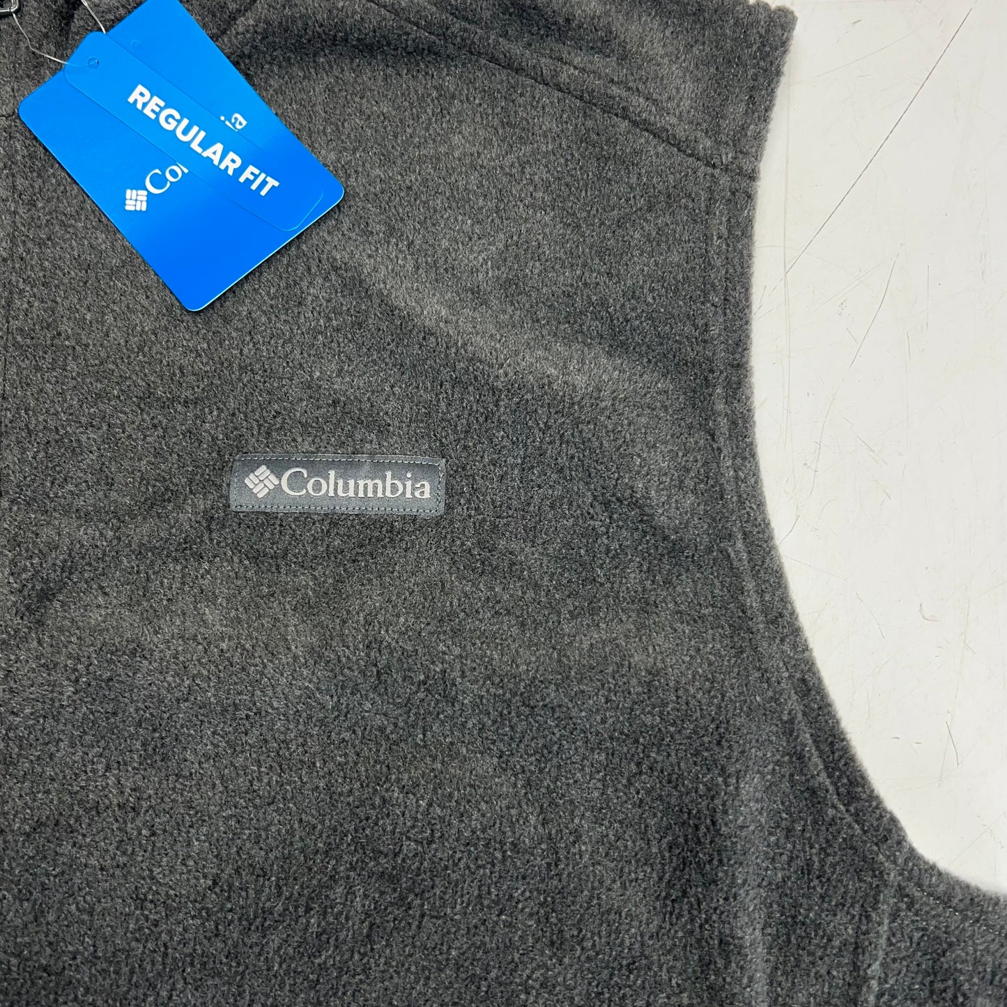 COLUMBIA Steens Mountain Zip Soft Fleece Vest Men's Sz XL Tall Grey AS1535-030