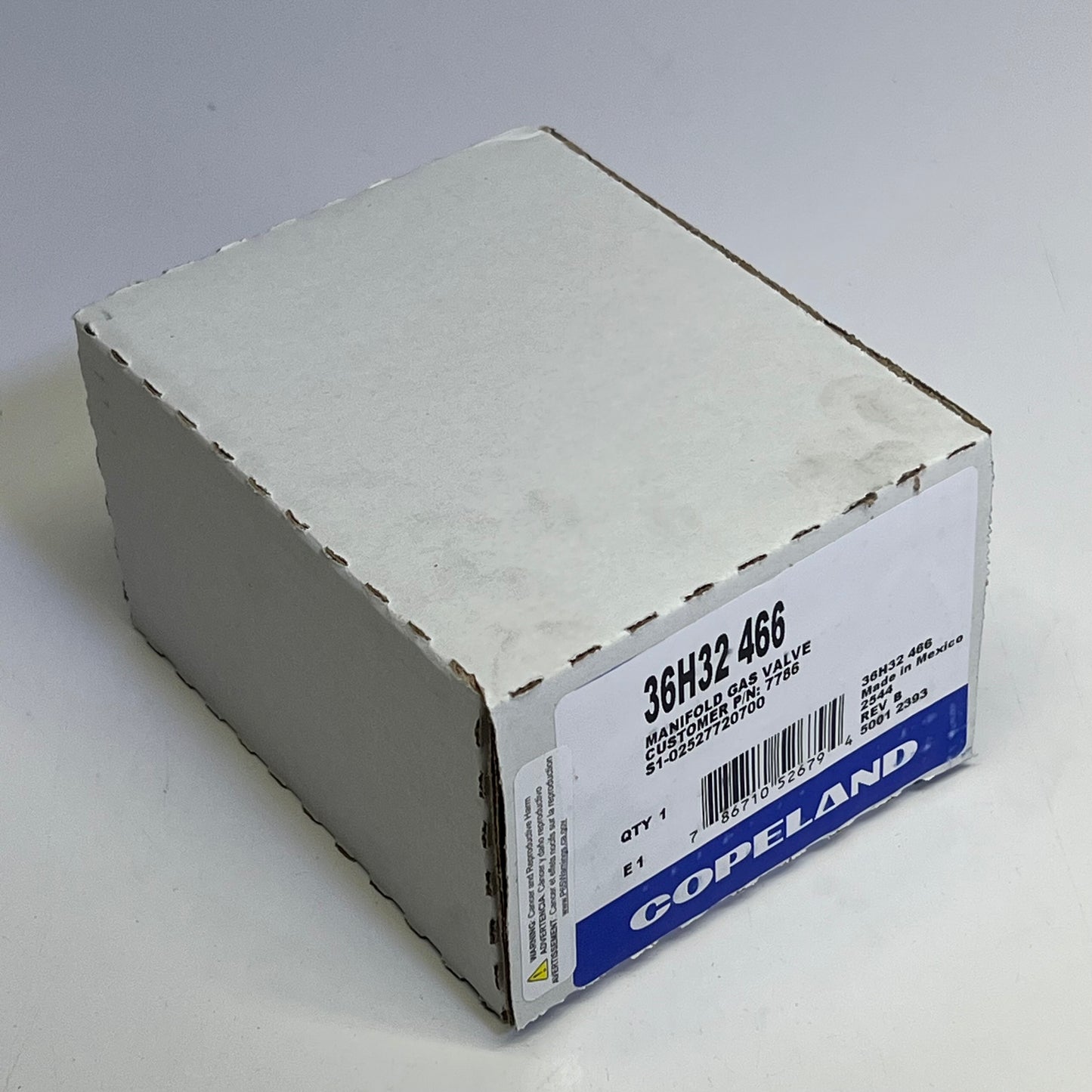 WHITE ROGERS Manifold Gas Valve Single Stage 24 VAC 0.410 Amp 36H32 466