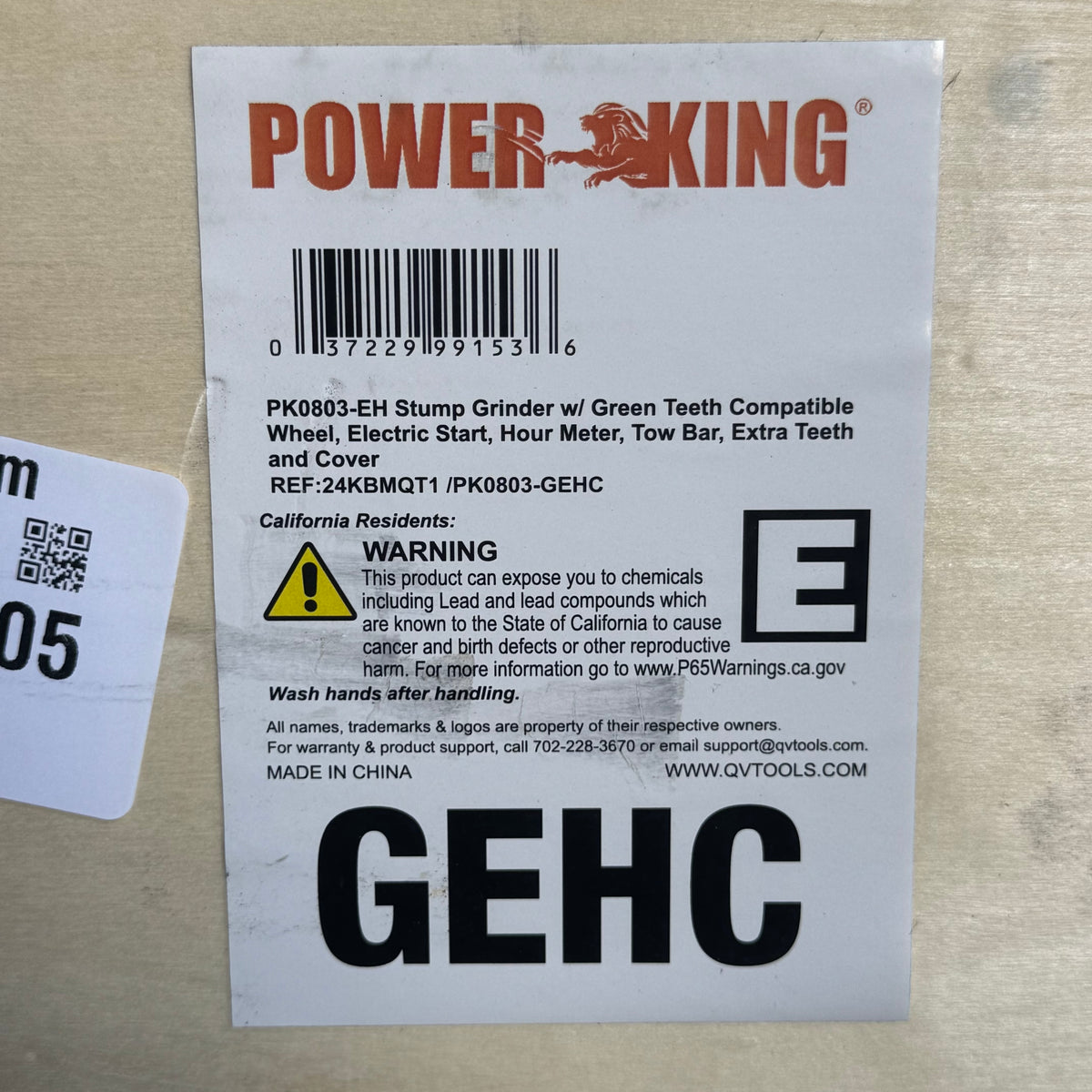 POWER KING 14HP Commercial Stump Grinder  Electric Start Green Teeth, Orange PK0803-EH