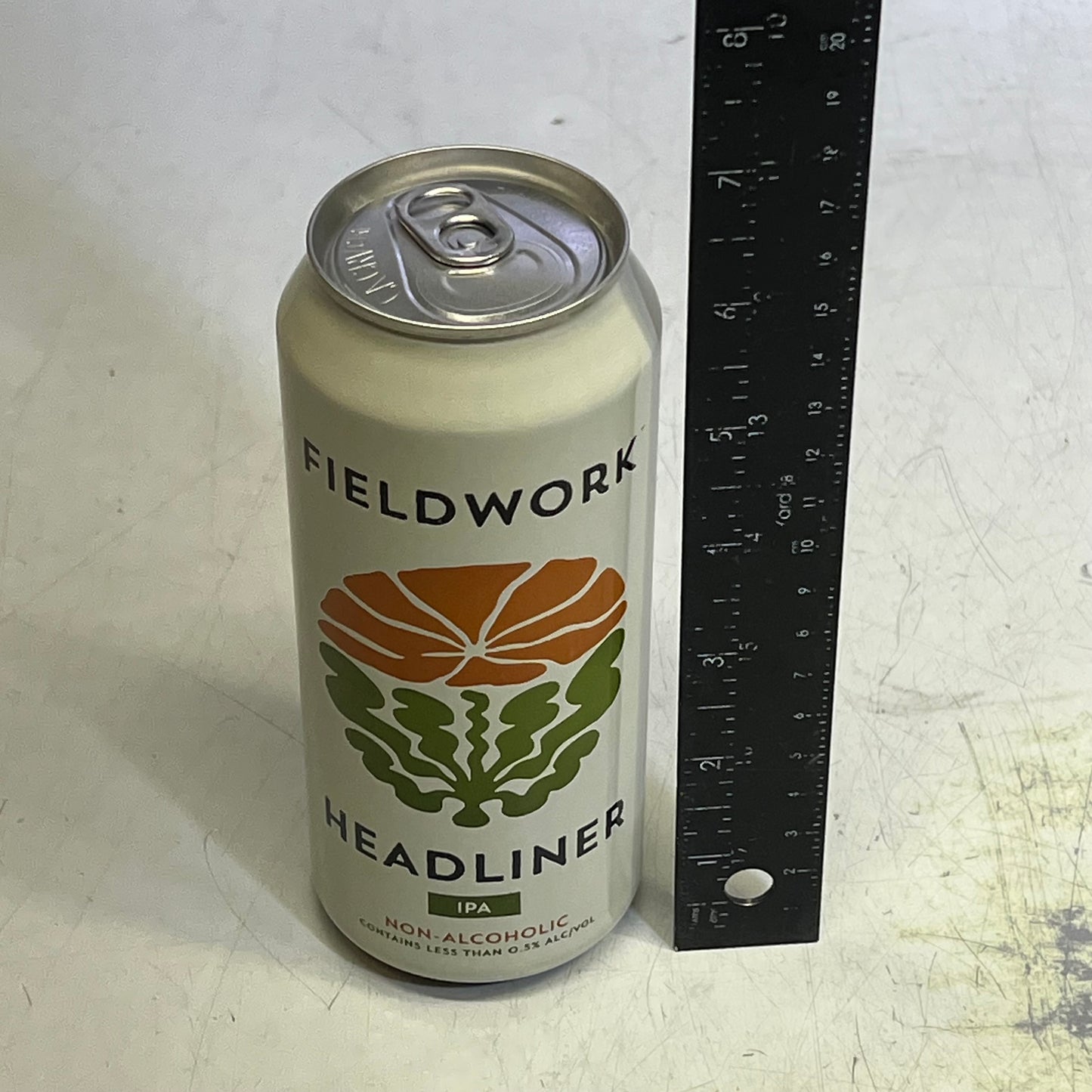 ZA@ FIELDWORK (3 PACK, 12 CANS TOTAL) Headliner Non-Alcoholic IPA 16 Fl Oz (Slight|ly Distressed Packaging)
