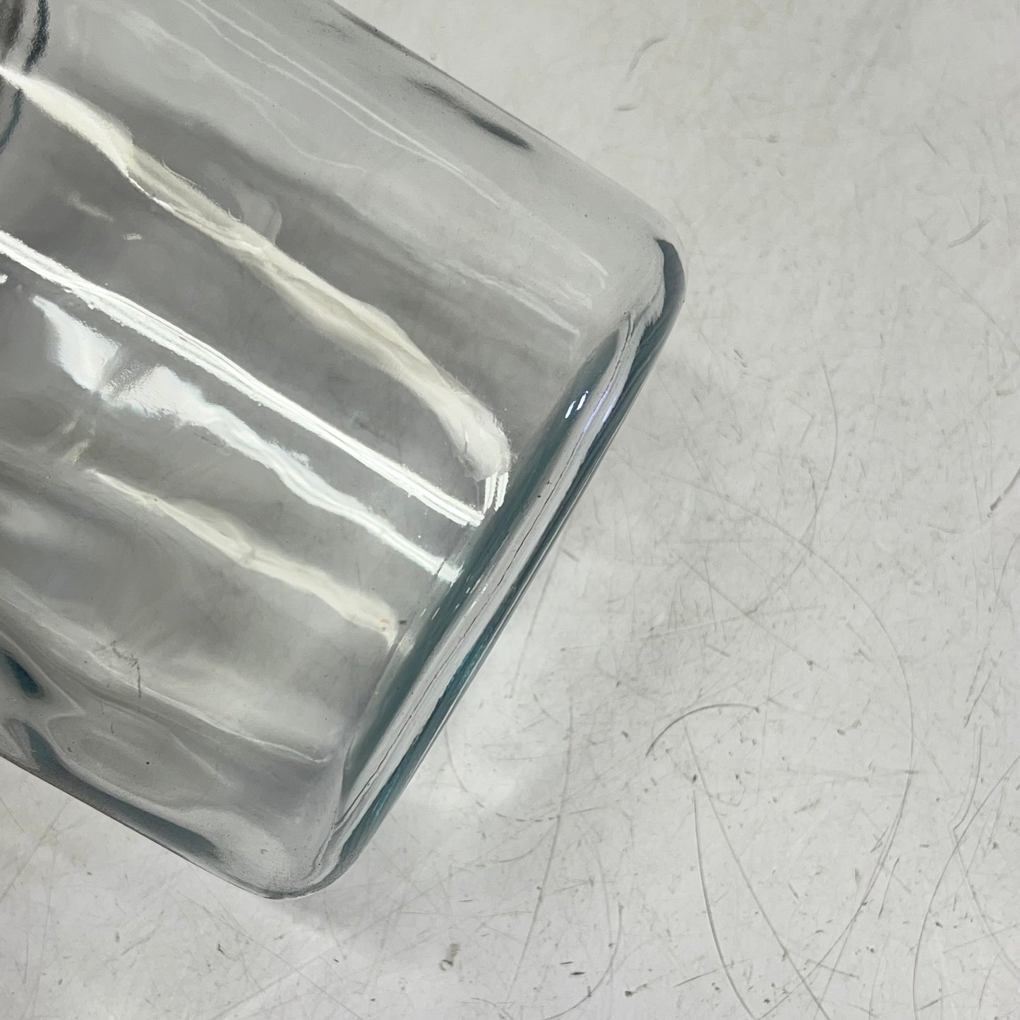 ZA@ (2 PACK) Clear Jars (missing Lids) 6.5" ID 8" Tall Clear (As-Is)