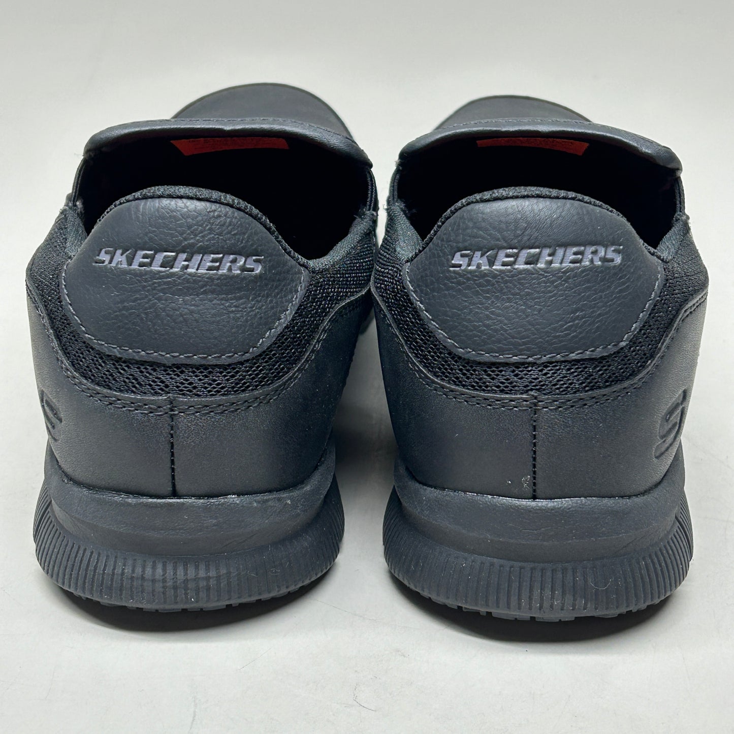 SKECHERS WORK Relaxed Fit Memory Foam Black Mens sz 10.5 77157S (Damaged Box)