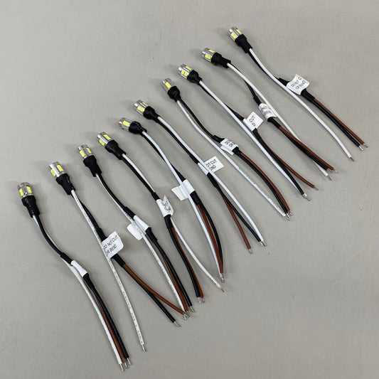 BLUE OX (10 PACK, 1 Box) Tail Light LED Bulbs/Socket Kit Clear BX88270