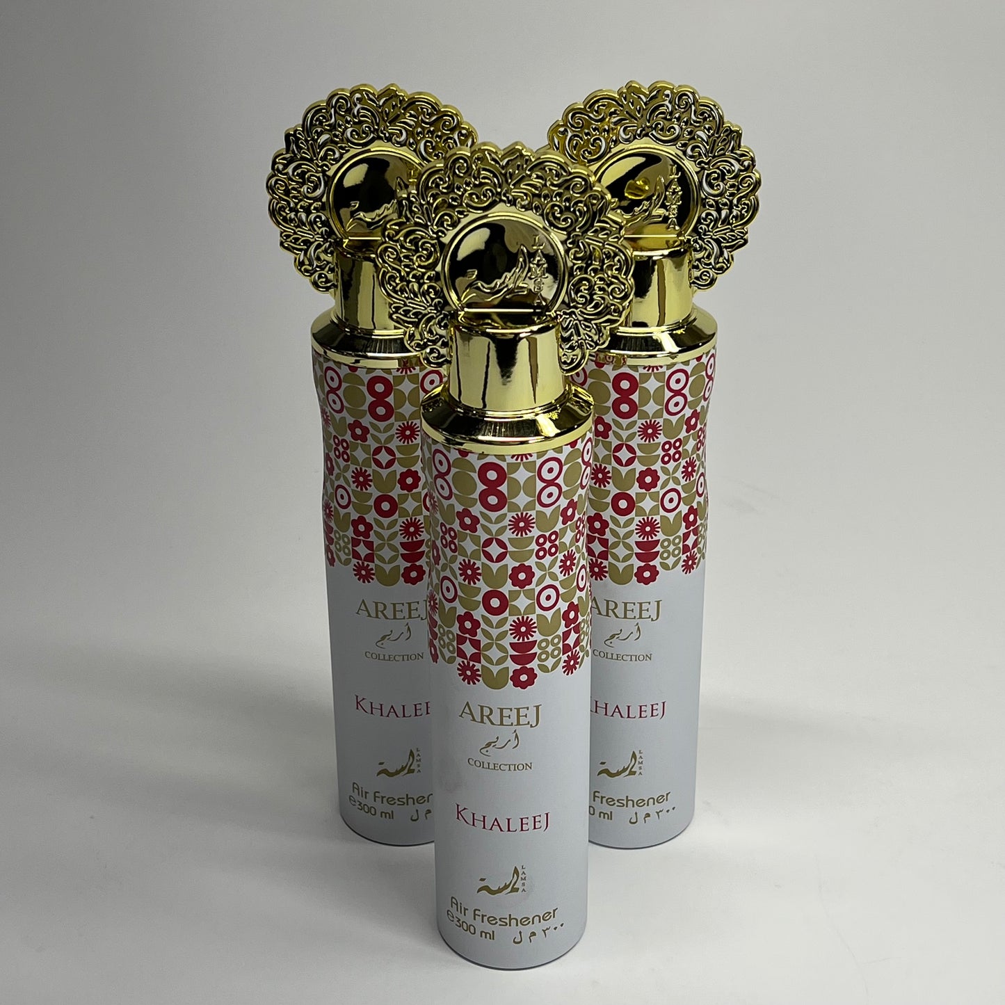 ZA@ NUSUK (3 PACK) Areej Collection Khaleej Air Freshener 300 ml BB 07/30