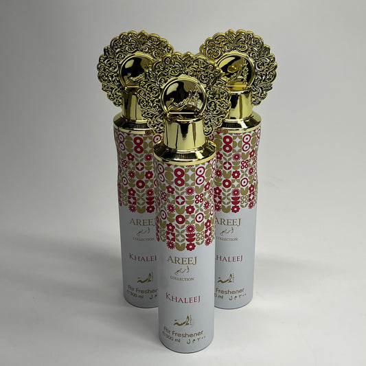ZA@ NUSUK (3 PACK) Areej Collection Khaleej Air Freshener 300 ml BB 07/30