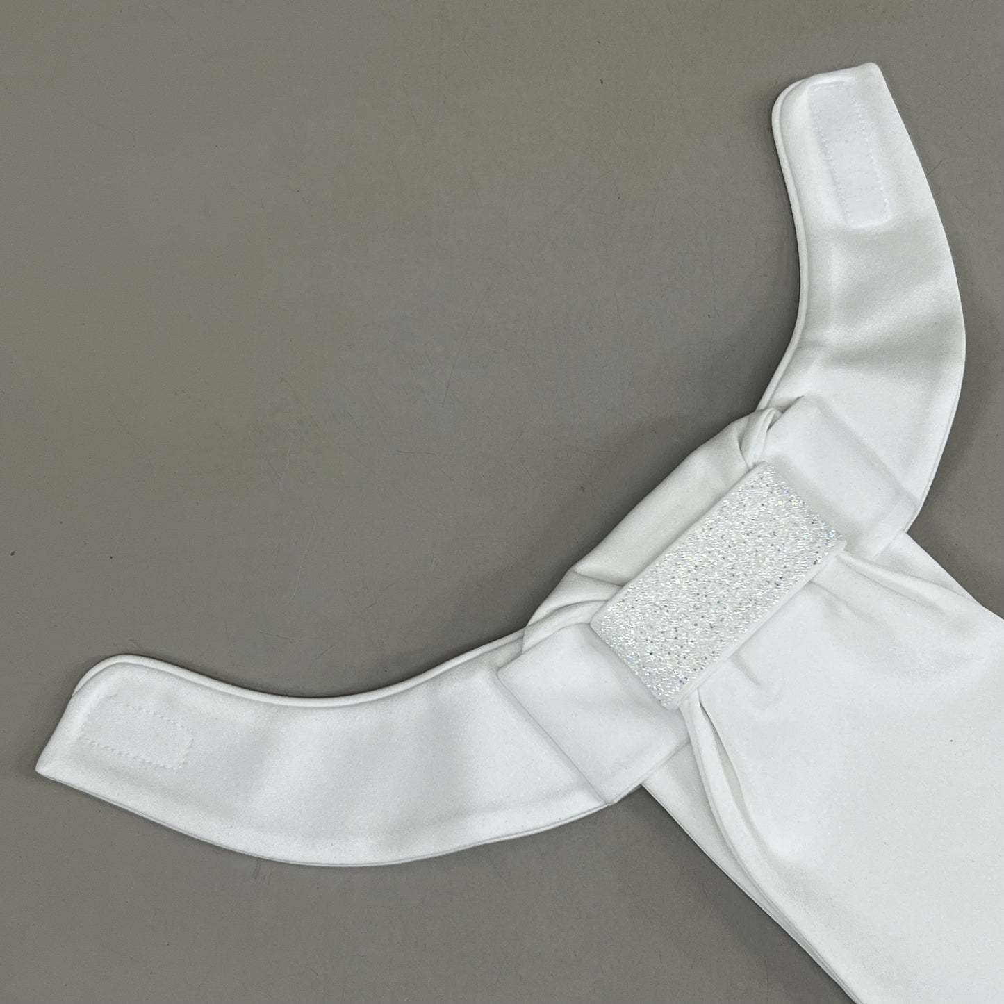 SAMSHIELD Plastron Crystal Fabric Equestrian Riding Tie Women's Sz XS/S White