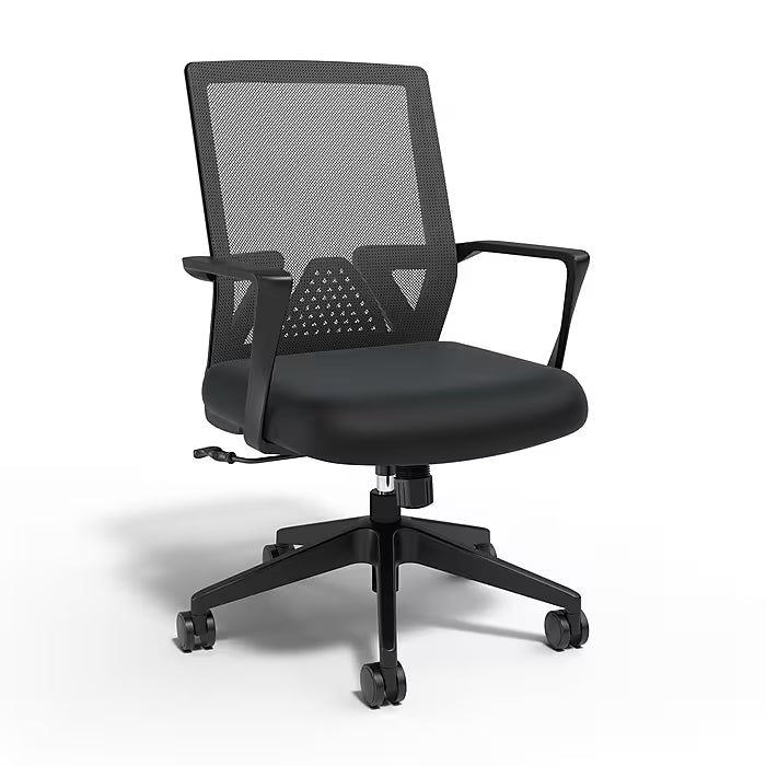 STAPLES Cartwright Ergonomic Fabric Swivel Task Chair 275lb Cap Black ST62400
