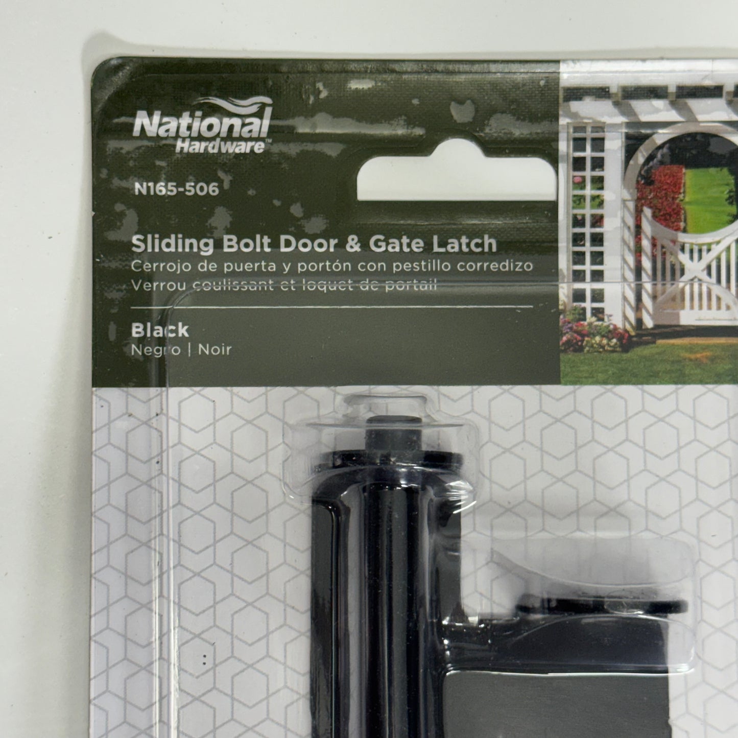 NATIONAL HARDWARE Sliding Bolt Door & Gate Latch Sz 6"L x 2.5"W Black N165-506