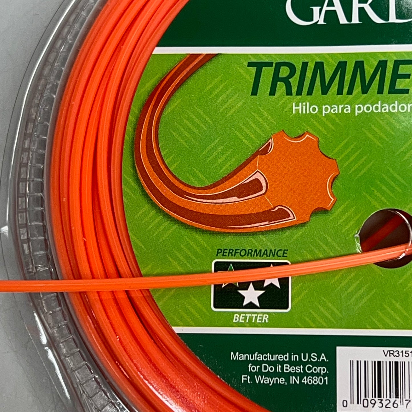 ZA@ BEST GARDEN (2 PACK) Trim Line 7-Point Star Shape .095"142' Bright Orange 757950