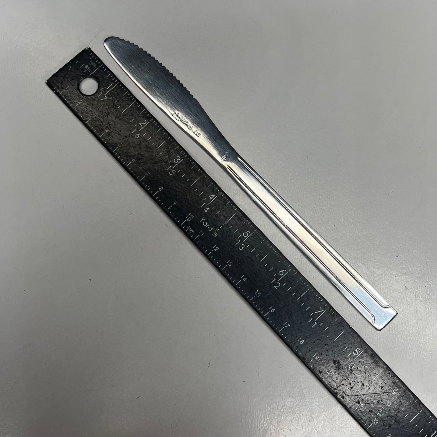 ZA@ PROWARE WINDSOR (12 PACK) Stainless Steel Dinner Knife With Engrave Handle Silver 15924 B