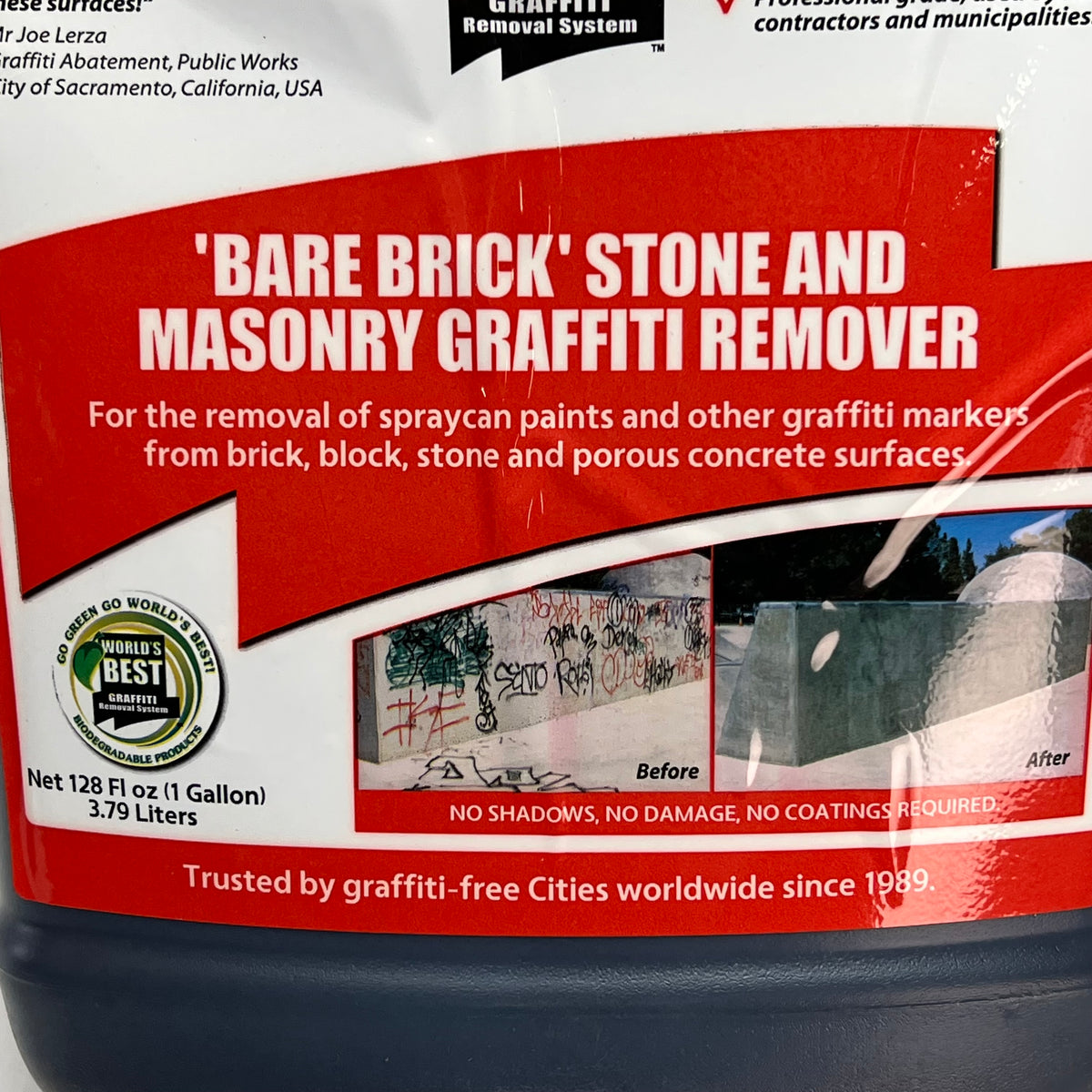 WORLDS BEST GRAFFITI REMOVAL (2 PACK) Bare Brick, Stone & Masonry Graffiti 1 Gal