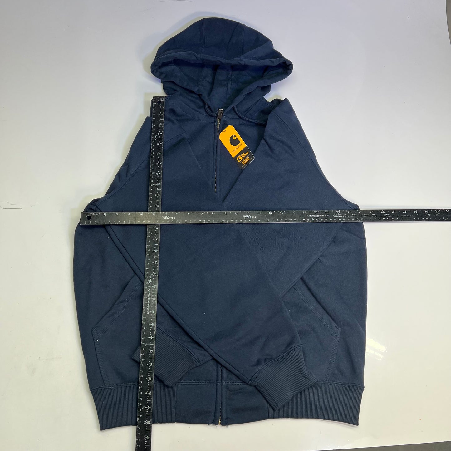 CARHARTT Rain Defender Paxton Full-Zip Sweatshirt Men's Sz L Navy Blue TS0614