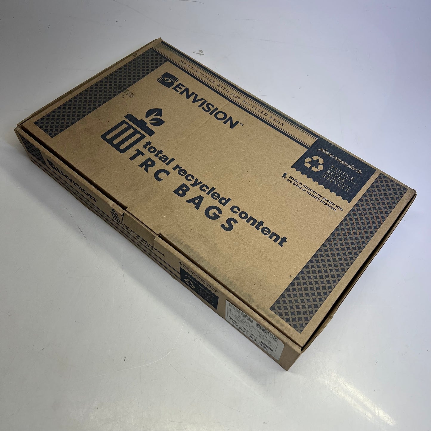 ZA@ ABILITY ONE (100 BAGS) Total Recycled Trash Bag 55-60 Gal Black TRC-3860