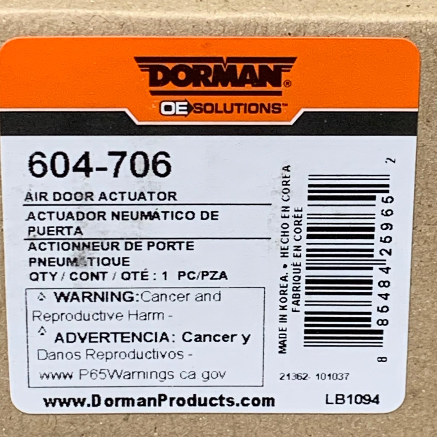 DORMAN HVAC Blend Door Actuator 604-706