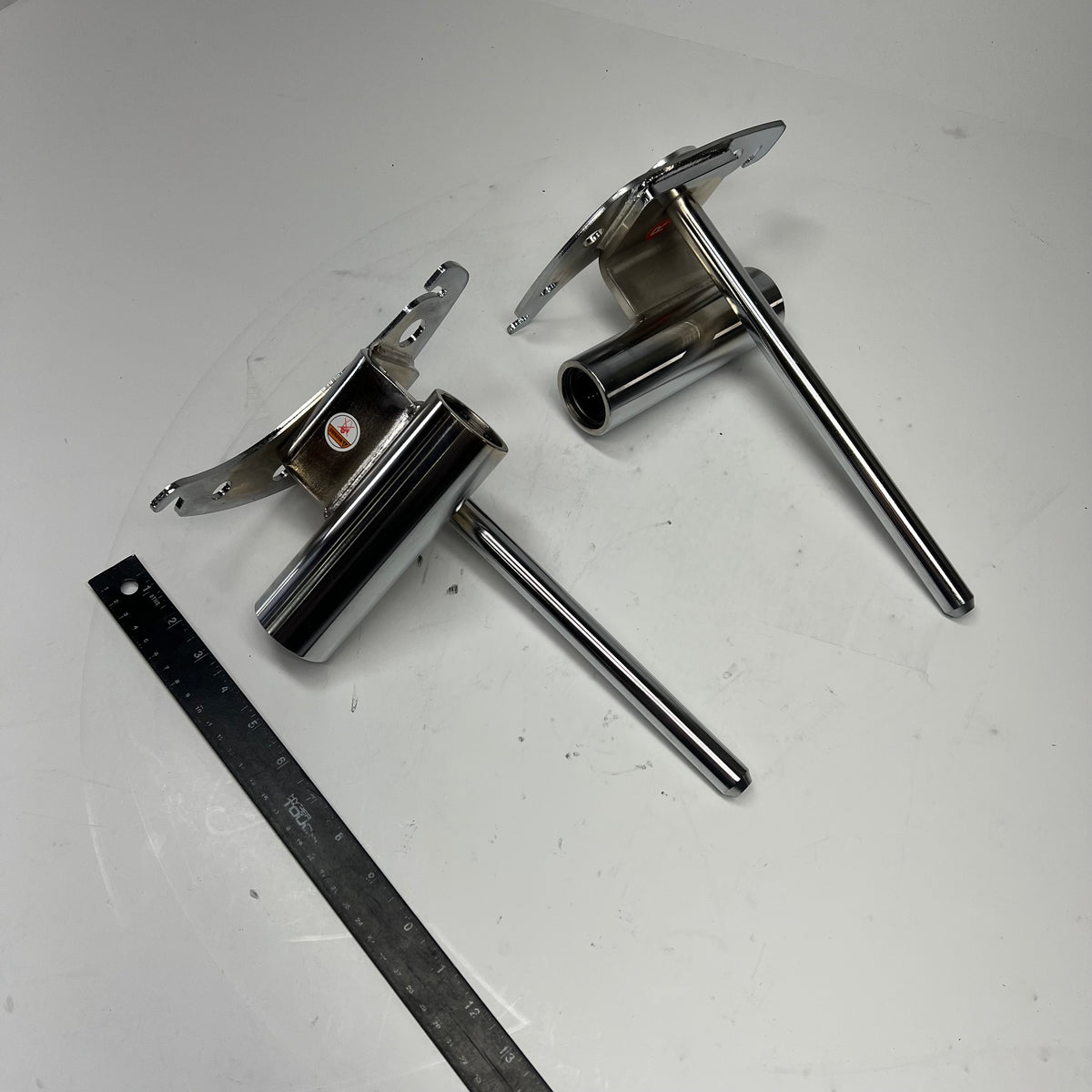 L & R Starboard Pair Stainless Steel Boat Platform Step Hinge Assey Chrome