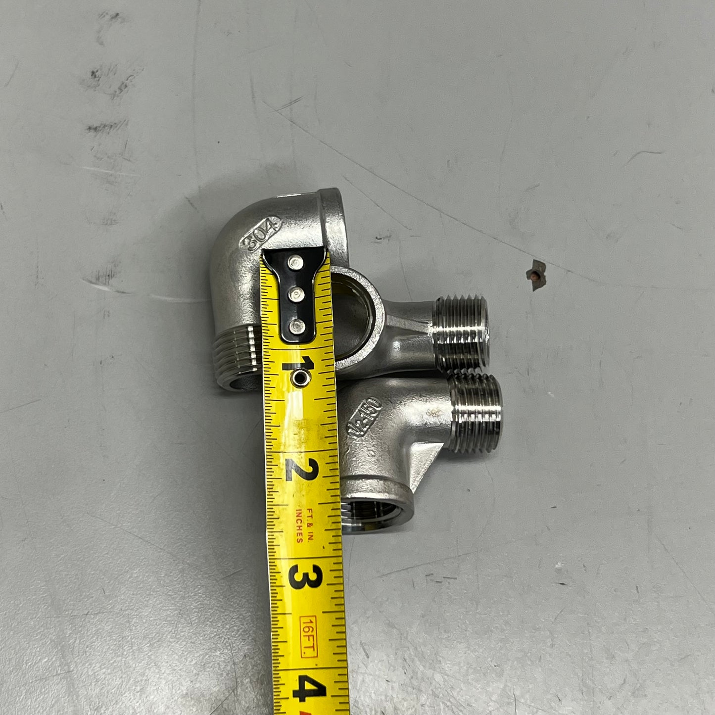 DERNORD (10 Pack) Stainless Steel Street Elbow 1", 3/4" Silver 17424