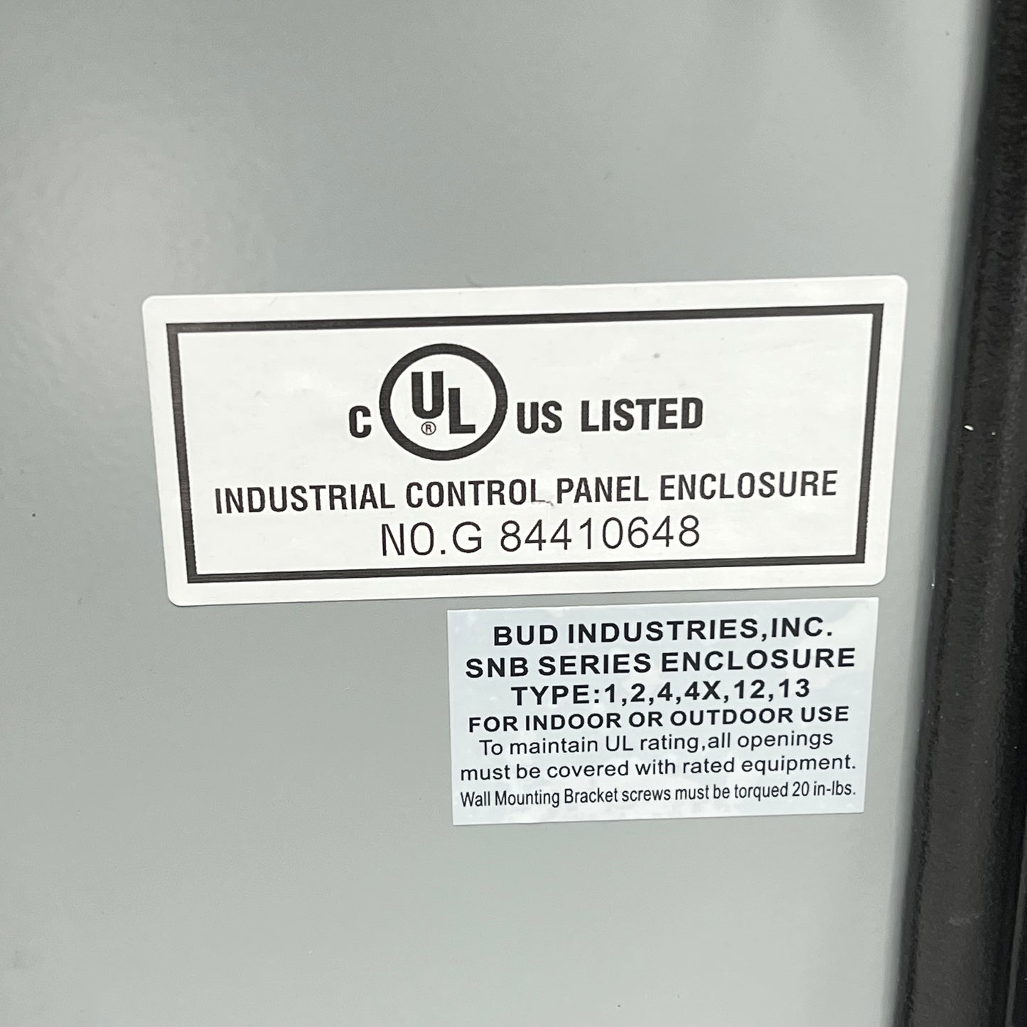 BUD INDUSTRIES  Wall Mount Panel Enclosures Electronics Enclosure Grey SNB-3730