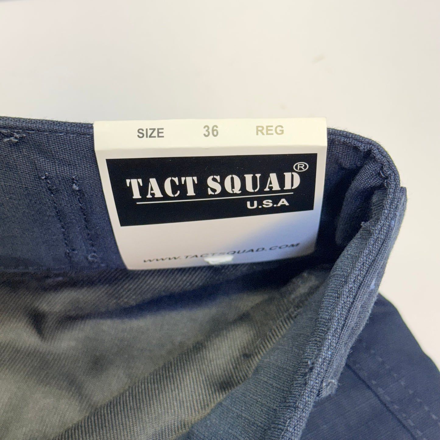 TACT SQUAD Tact Stretch Mini Ripstop Trouser Poly/Cotton Men's Sz 36 Dk Navy T7511