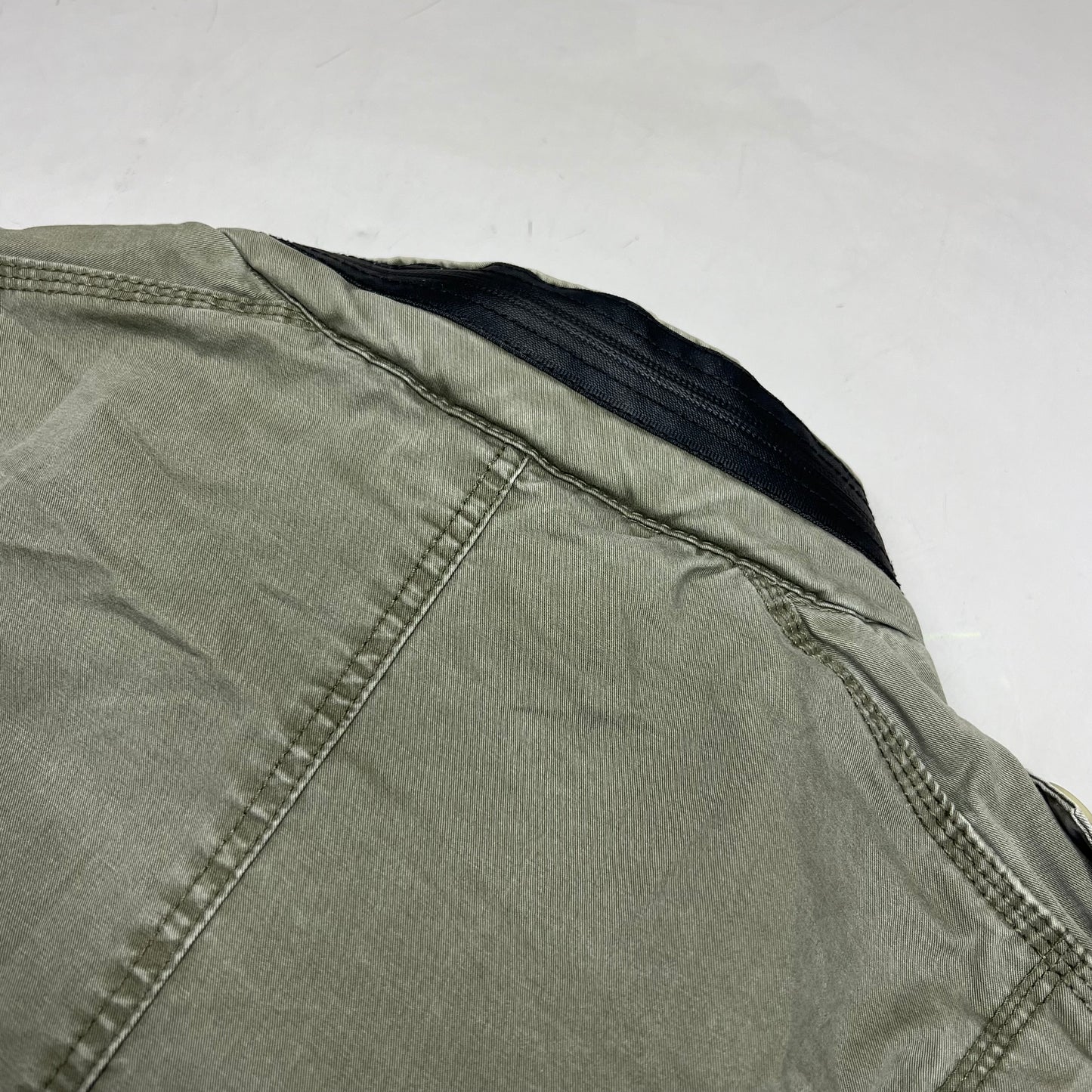 BRANDIT Military Jacket Vintage Cotton Inside & Out Men's Sz M Vintage Green