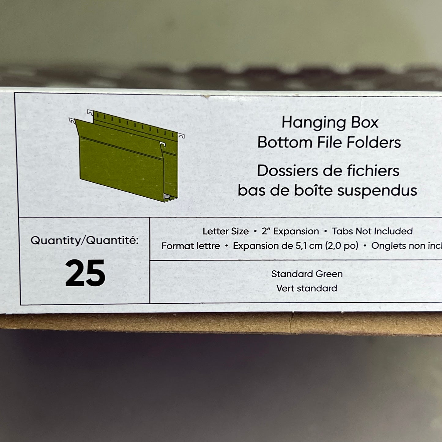 SMEAD (25 PACK) Hanging Box Bottom File Folders  2" Expansion Green 64259
