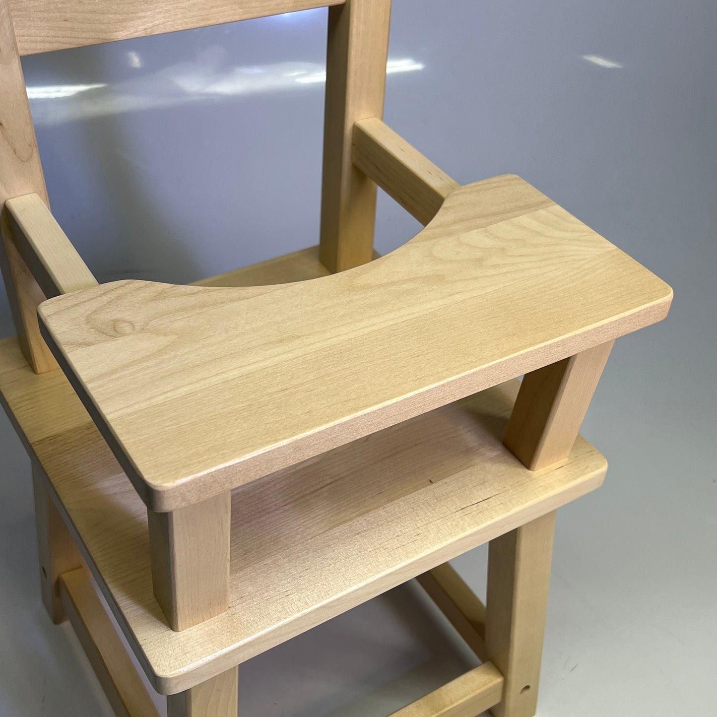 LAKESHORE Hardwood Doll High Chair 11"w x 10 1/4"d x 21 1/2"h Tan EE557