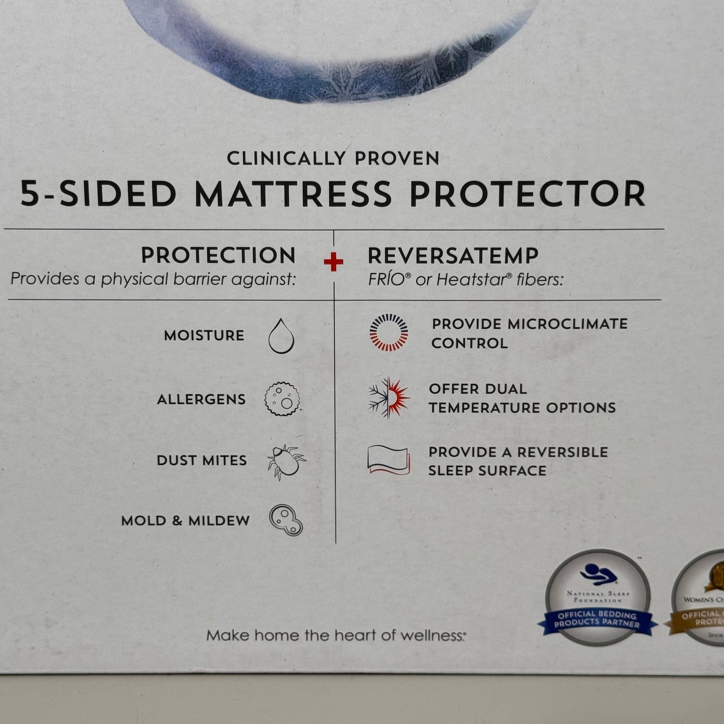 PURECARE ReversaTemp 5-Sided Mattress Protector Cooling & Heating Queen RTMP50