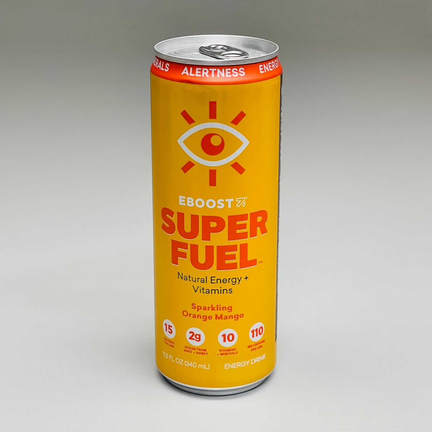 EBOOST 12PK! Super Fuel Energy Drinks Sparkling Orange Mango 11.5 fl oz (10/24)