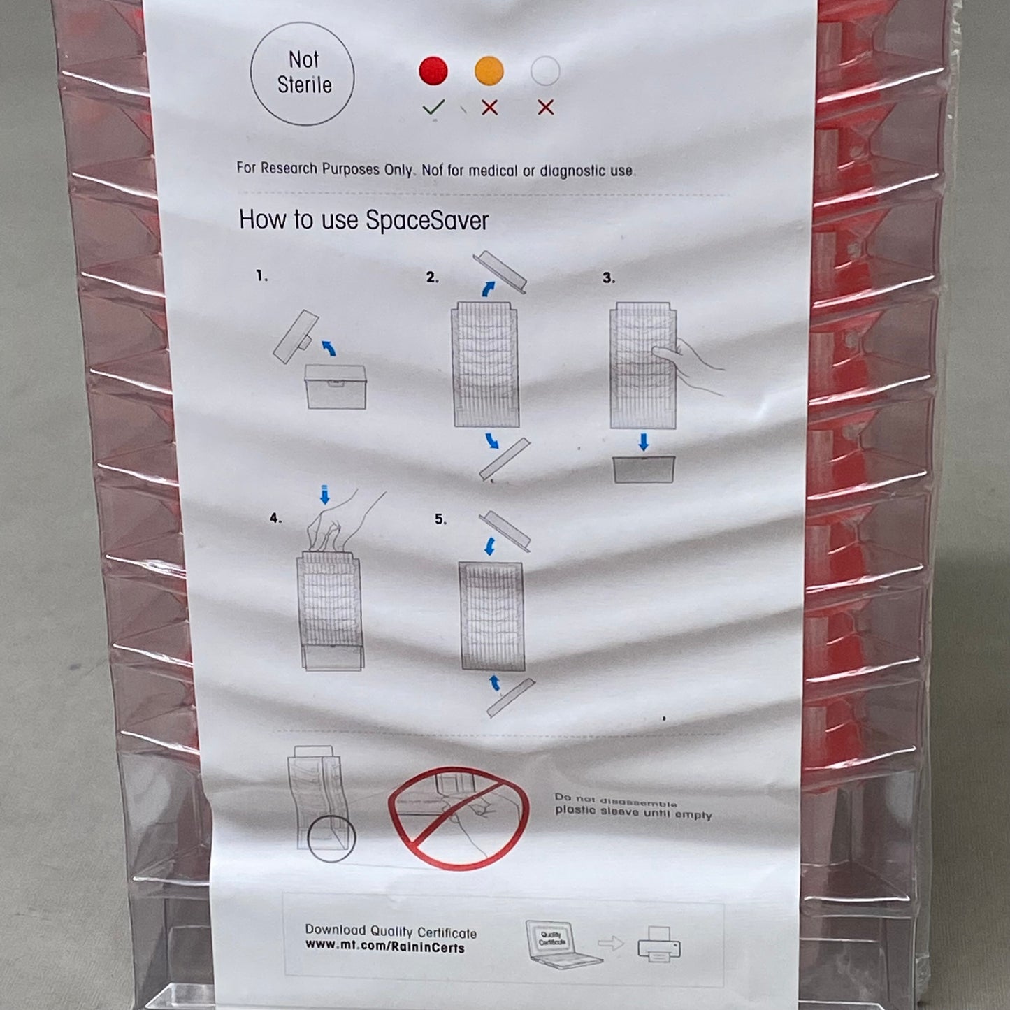 RAININ (960 Tips) Green-Pak Space Saver Tip-Rack Refills 10UPL Red 30389291