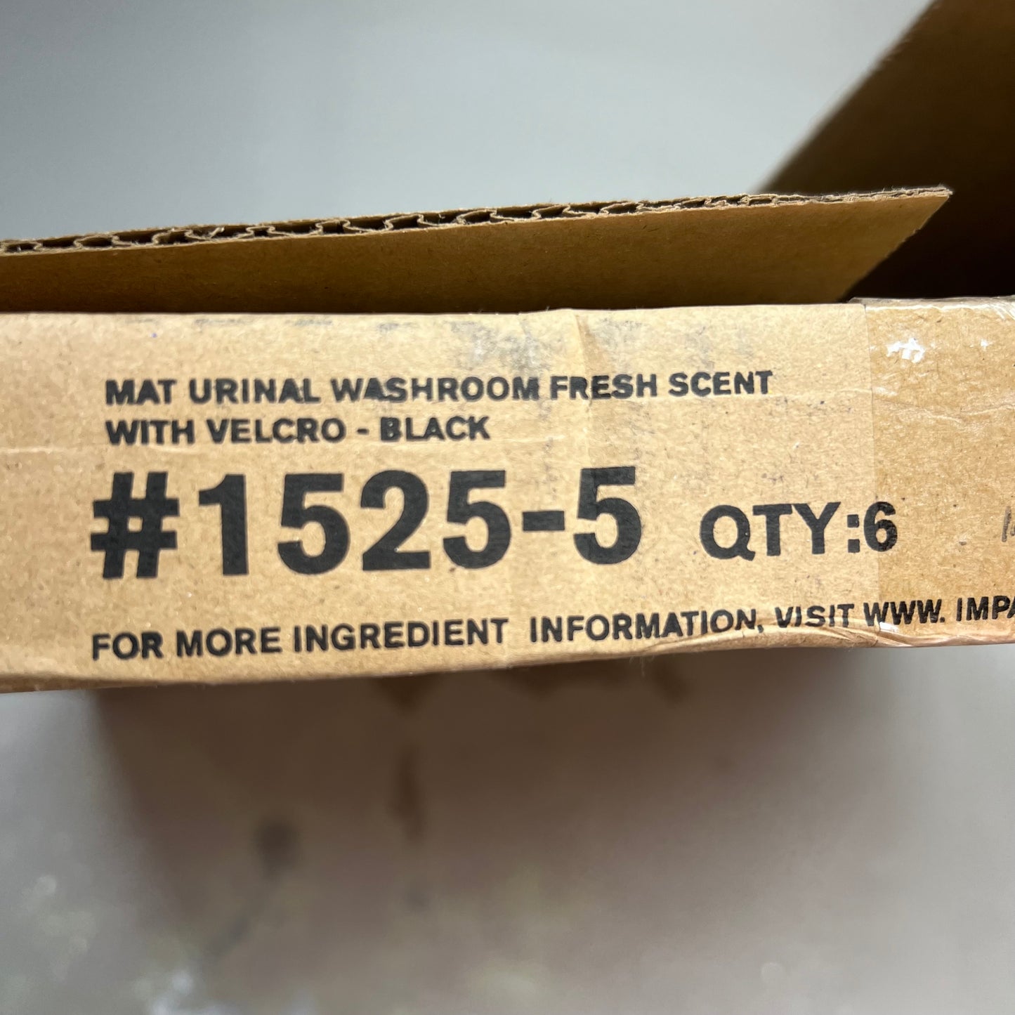 IMPACT (6 PACK) Urinal Mat Fresh Scent 17.5” W x 20.5” H Black 1525-5