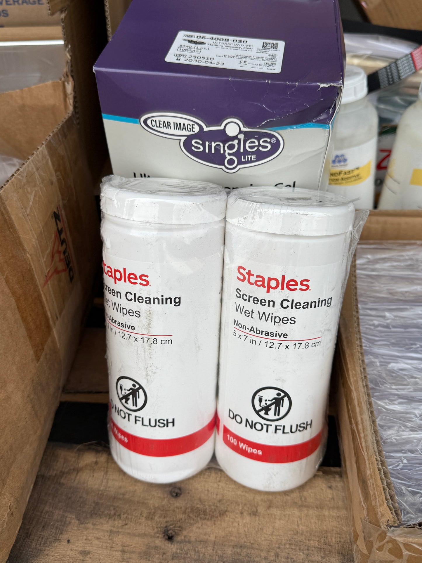 ZA@ Pallet of Wipes, DEUTZ Parts, Aluminum Pan Covers, StandFast Traction Additive, Filters, THERMASOLV, DENSO, Kwikset, & MORE! (AS-IS)