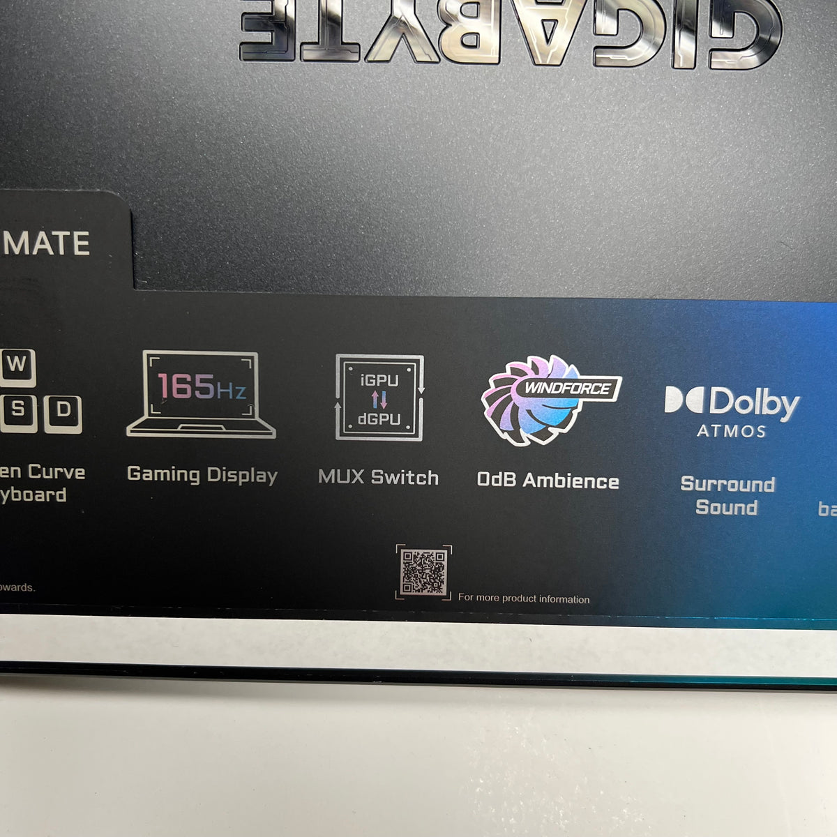 GIGABYTE Gaming A16 2gb Ddr5 Ram 1920x1200 (wuxga) 16" 1TB SSD 165Hz BLK Steel