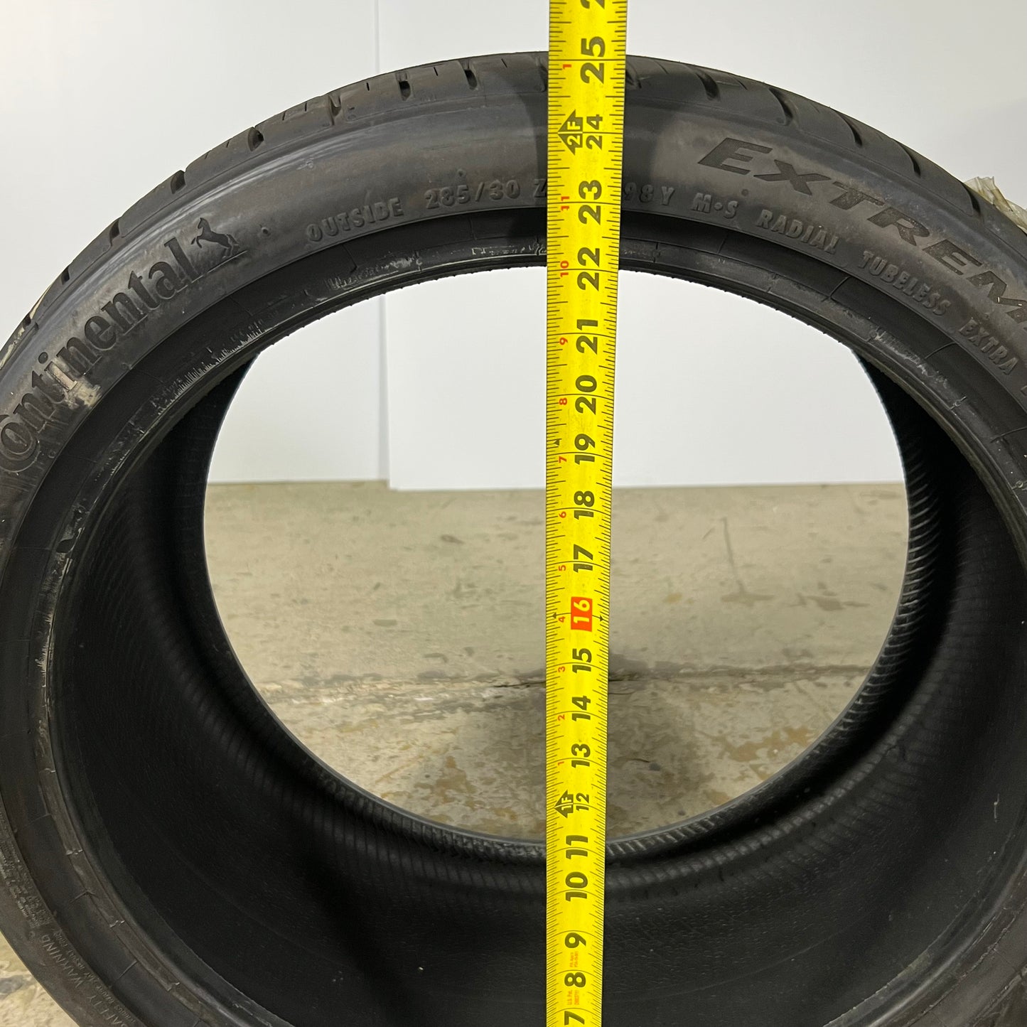 CONTINENTAL SportPlus Tire Sz 285/30ZR19 98Y XL (Used)