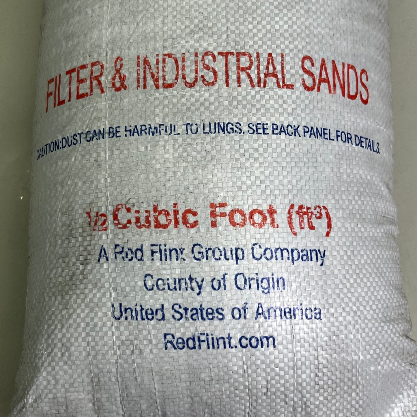 RED FLINT Filter and Industrial Sand Sz 1/2 Cubic Foot ft3