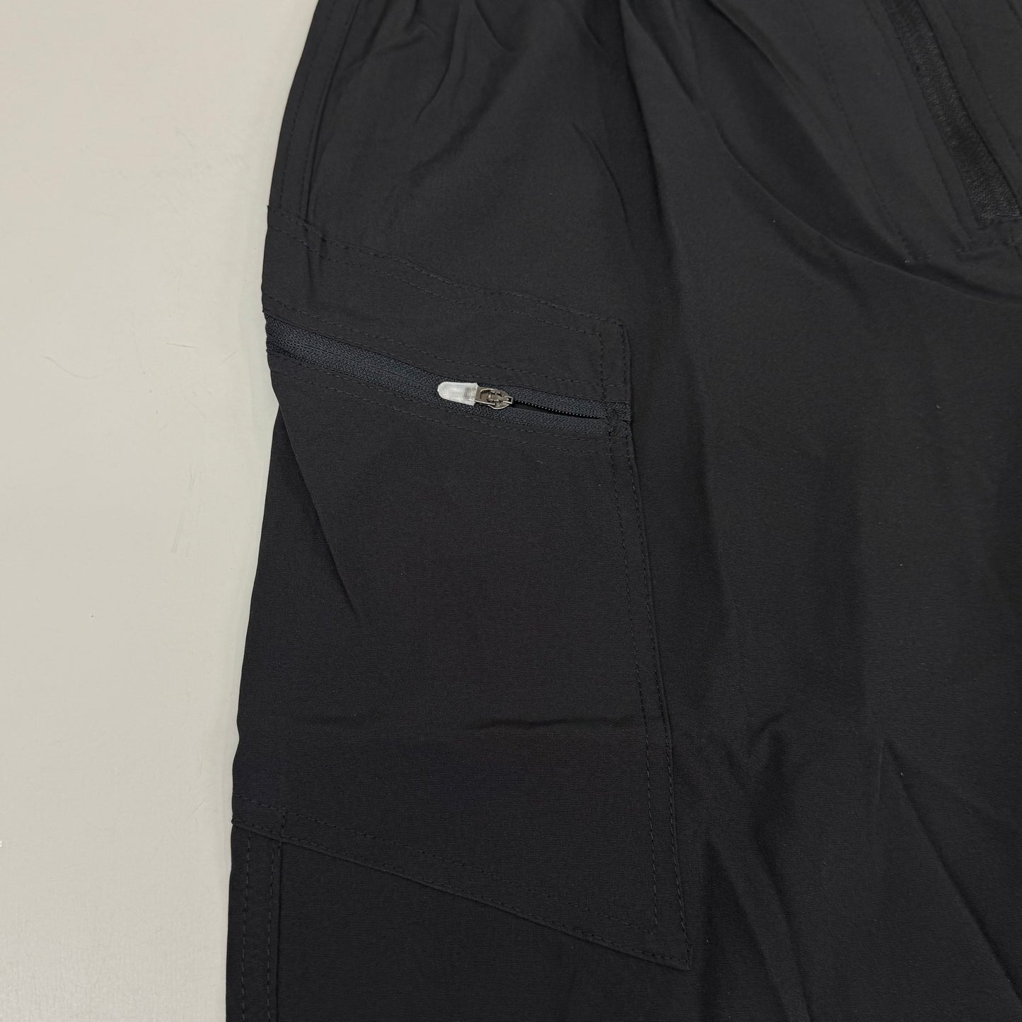 GREEN TOWN 4 Flex Scrubs Jumpsuit Cinch In Waist Women's Sz L Black GFX-023AST